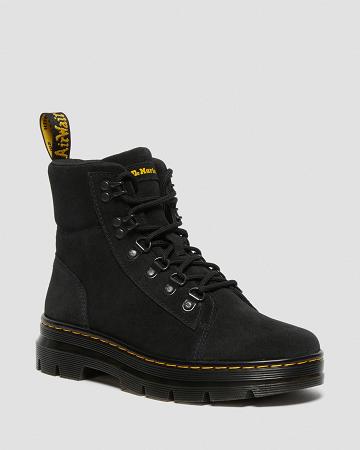 Botines Dr Martens Combs Women Gamuza Mujer Negros | MX 708UZG